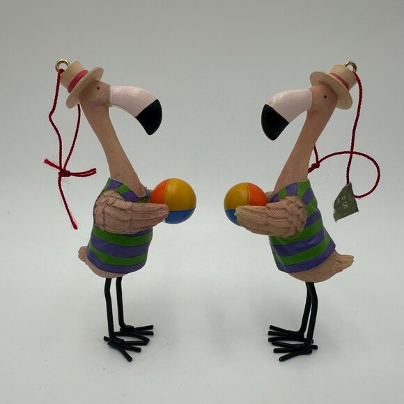 7 Midwest of Cannon Falls & Stouffer Ornaments / Florida Christmas Flamingos - Picture 3 of 12